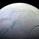 Saturn’s moon Enceladus. Beneath its icy crust lies a vast global ocean, making it an intriguing candidate for alien life in our own solar system.